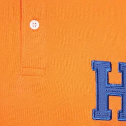 Hagg - Polo manches courtes homme orange/ bleu roi