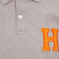 Hagg - Polo manches courtes homme gris/ orange
