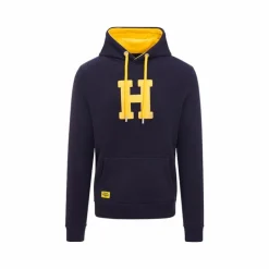 Hagg - Sweat à capuche homme marine/ jaune