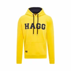 Hagg - Sweat à capuche homme jaune/ marine
