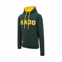 Hagg - Sweat à capuche homme vert/ jaune