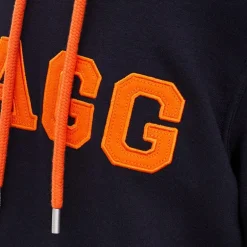 Hagg - Sweat à capuche homme marine/ orange