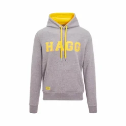 Hagg - Sweat à capuche homme gris/ jaune