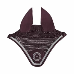 Harcour - Bonnet pour chevaux Fredy aubergine