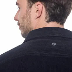 Harcour - Chemise manches longues en velours homme Shavi noir