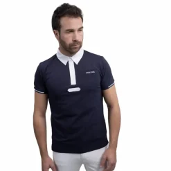 Harcour - Polo manches courtes homme Crystallo marine