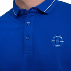 Harcour - Polo manches courtes homme Pampelonne bleu électrique