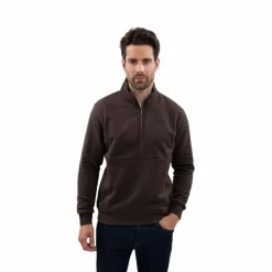 Harcour - Sweat manches longues homme Swabo cacao