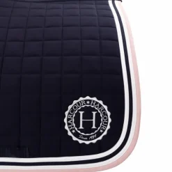 Harcour - Tapis de dressage Soft marine/ pivoine