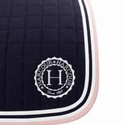 Harcour - Tapis de selle Soft marine/ pivoine