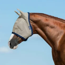 Horseware - Bonnet anti-insectes Amigo Fly Mask beige/ marine