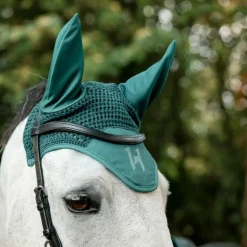 Horseware - Bonnet pour chevaux Ear Net dynasty green
