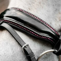 Horseware - Bridon Diamante Pony Flash noir/ rose