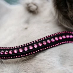 Horseware - Bridon Diamante Pony Flash noir/ rose