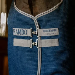 Horseware - Chemise séchante Rambo Techni Waffle marine/ thunderstorm grey/ argent