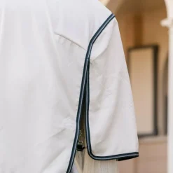 Horseware - Couverture anti-mouches Rambo Hoody XL chalk/ hunter green/ argent