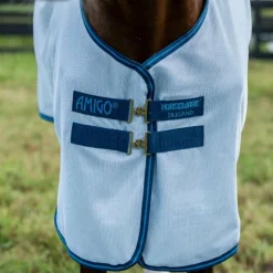 Horseware - Couverture anti-mouches Amigo Bug Rug Plus azure blue/ marine/ bleu électrique