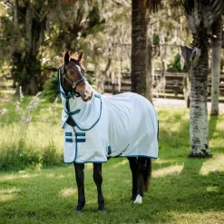 Horseware - Couverture anti-mouches Amigo Bug Rug Plus XL azure blue/ marine/ bleu électrique