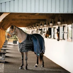Horseware - Couverture de box Easy-Layer Stable Plus noir/ noir/ silver 400g