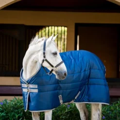 Horseware - Couverture de box Amigo Ripstop Insulator Stable marine/ titanium grey 350g