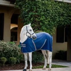 Horseware - Couverture de box Rambo Stable marine/ thunderstorm grey/ argent