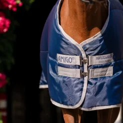 Horseware - Couverture de box Amigo Ripstop Insulator Plus Pony Stable marine/ titanium grey 200g