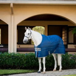 Horseware - Couverture de box Amigo Ripstop Insulator Stable marine/ titanium grey 100g