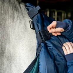 Horseware - Couverture de box Amigo Ripstop Insulator dynasty green/ marine/ argent 100g