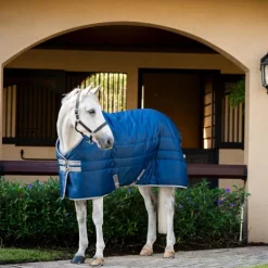 Horseware - Couverture de box Amigo Ripstop Insulator Pony Stable marine/ titanium grey 100g