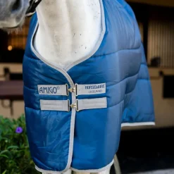 Horseware - Couverture de box Amigo Ripstop Insulator Pony Stable marine/ titanium grey 100g