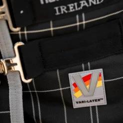 Horseware - Couverture de box Rhino Stable VL noir/ gris/ blanc à carreaux/ gris 350g