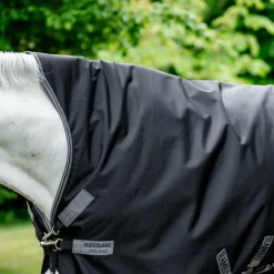 Horseware - Couverture d'extérieur Rambo Wug noir/ thunderstorm grey/ argent 200g