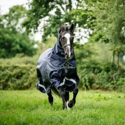 Horseware - Couverture d'extérieur Rambo Optimo Plus marine/ thunderstorm grey/ argent 0g