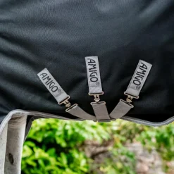 Horseware - Couverture d'extérieur Amigo Bravo Plus Turnout noir/ titanium grey/ argent 100g