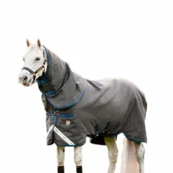 Horseware - Couverture d'extérieur Rhino plus HexStop gris/ indigo/ marine 250g