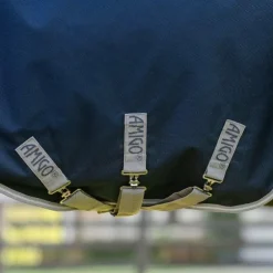 Horseware - Couverture d'extérieur Amigo Turnout marine/ titanium grey/ argent 0g