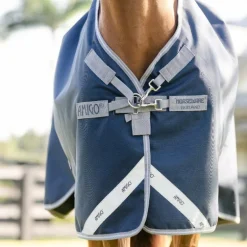 Horseware - Couverture d'extérieur Amigo Turnout marine/ titanium grey/ argent 0g