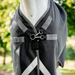 Horseware - Couverture d'extérieur Rambo Turnout noir/ thunderstorm gris/ argent 50g