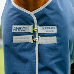 Horseware - Couverture d'extérieur Amigo Ripstop Turnout marine/ titanium grey 100g