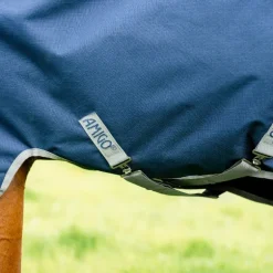 Horseware - Couverture d'extérieur Amigo Ripstop 900 Original marine/ titanium grey 50g