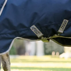 Horseware - Couverture d'extérieur Amigo Bravo Plus Pony Turnout marine/ titanium grey/ argent 0g