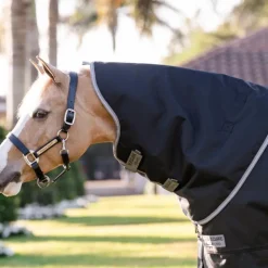 Horseware - Couverture d'extérieur Amigo Bravo Plus Pony Turnout noir/ titanium grey/ argent 250g