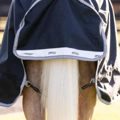 Horseware - Couverture d'extérieur Amigo Bravo Plus Pony Turnout noir/ titanium grey/ argent 250g