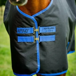Horseware - Couverture d'extérieur Amigo Ripstop 900 Original doublure polaire noir/ classic blue 50g