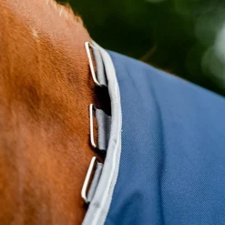 Horseware - Couverture d'extérieur Amigo Bravo 12 Plus marine/ titanium grey/ argent 50 + doublures