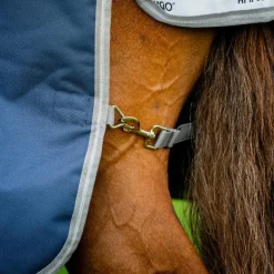 Horseware - Couverture d'extérieur Amigo Turnout marine/ titanium grey/ argent 50g