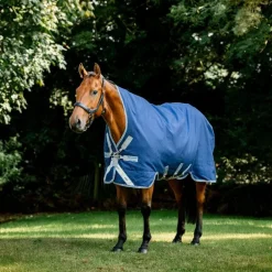 Horseware - Couverture d'extérieur Rhino Wug marine/ titanium grey/ classic blue 450g