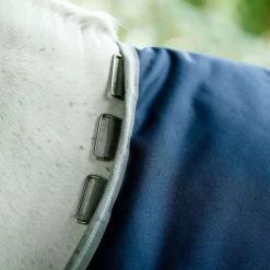 Horseware - Couverture d'extérieur Amigo Bravo 12 Turnout marine/ titanium grey/ argent 0g