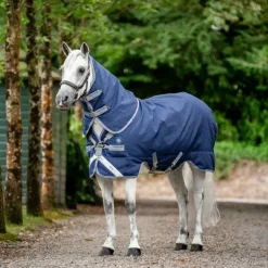 Horseware - Couverture d'extérieur Rhino Plus Pony Turnout marine/ titanium grey/ classic blue 0g