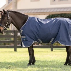 Horseware - Couverture d'extérieur Rhino Pony Turnout marine/ titanium grey/ classic blue 0g